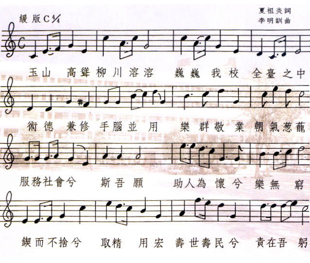 國立臺中護專科校歌