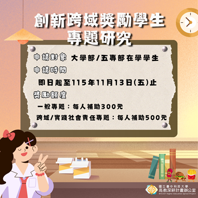 115-1學期創新跨域獎勵學生專題研究圖片